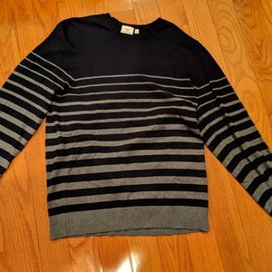 AG super soft black and gray striped sweater